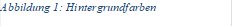 Abbildung 3: Hintergrundfarben